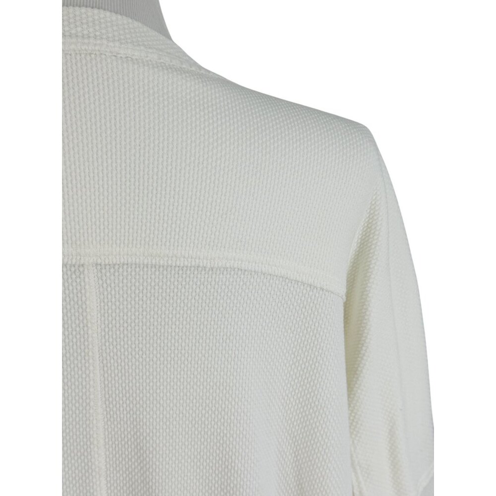 Free People White Waffle Knit Relaxed Cardigan | Coastal Grandmother Soft Girl L - Picture 9 of 16